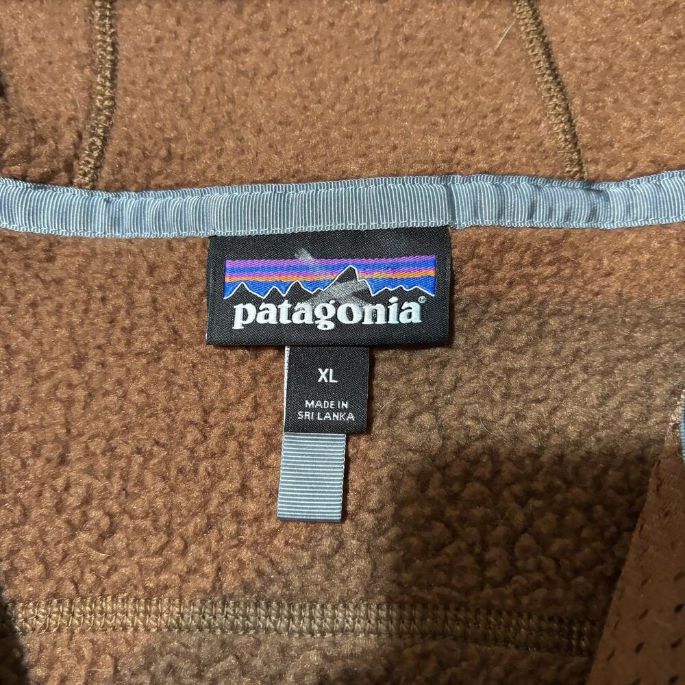 Patagonia Retro Pile Hoodie Womens XL Brown Full Zip Tech Face Hoody 22805 - Picture 8 of 9